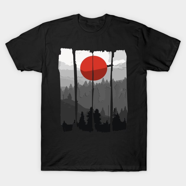 Japanese Sunrise T-Shirt by Design Seventytwo